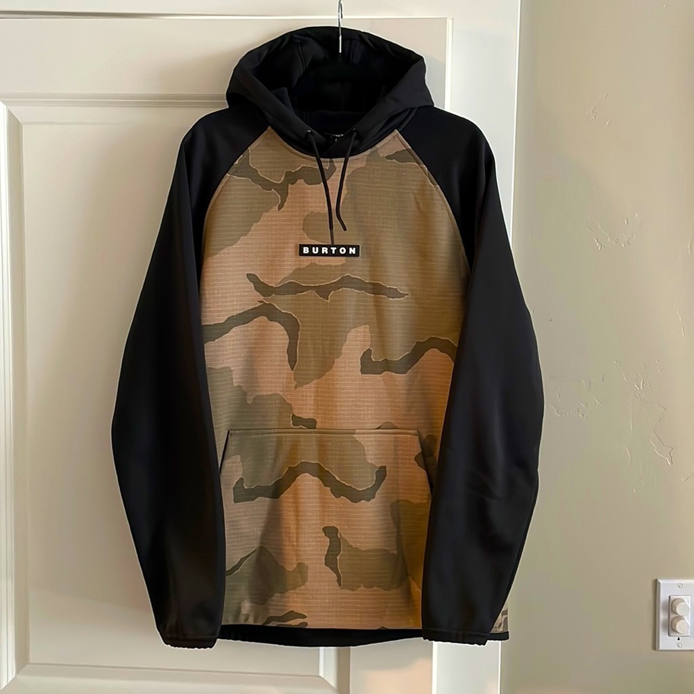 BURTON CROWN WEATHERPROOF HOODIE - BARREN CAMO/TRUE BLACK - SKI SNOWBOARD